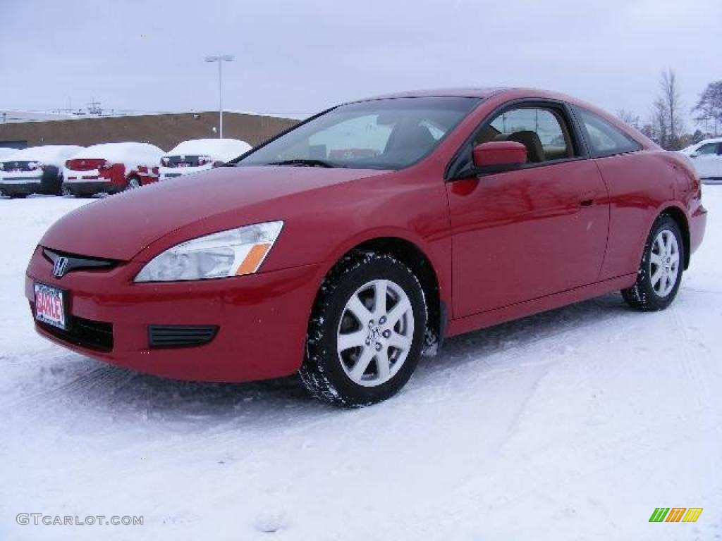 2005 Accord LX V6 Special Edition Coupe - San Marino Red / Ivory photo #1