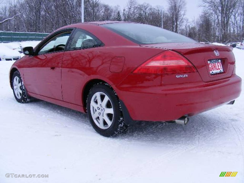 2005 Accord LX V6 Special Edition Coupe - San Marino Red / Ivory photo #3