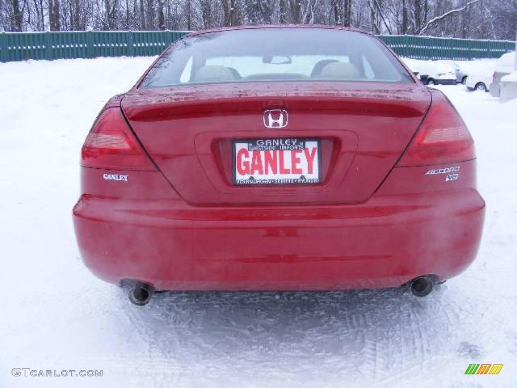 2005 Accord LX V6 Special Edition Coupe - San Marino Red / Ivory photo #4