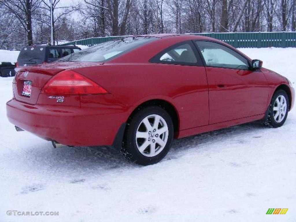 2005 Accord LX V6 Special Edition Coupe - San Marino Red / Ivory photo #5