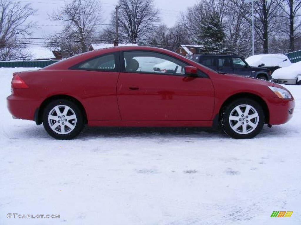2005 Accord LX V6 Special Edition Coupe - San Marino Red / Ivory photo #6