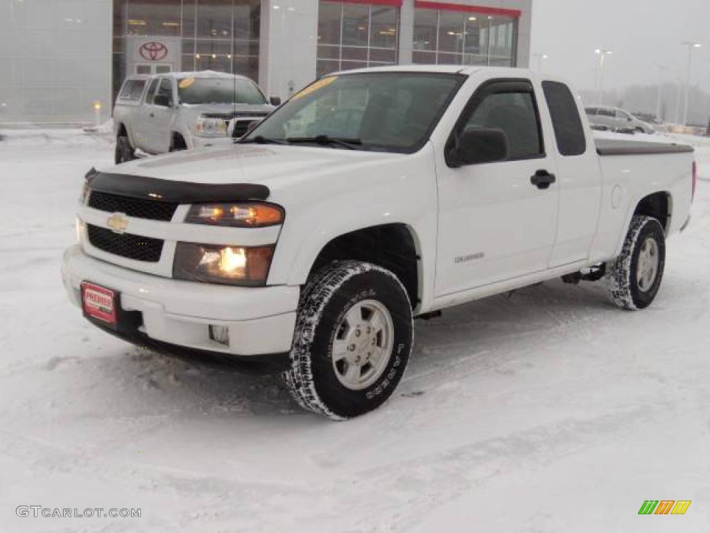 2005 Colorado LS Extended Cab 4x4 - Summit White / Medium Dark Pewter photo #1