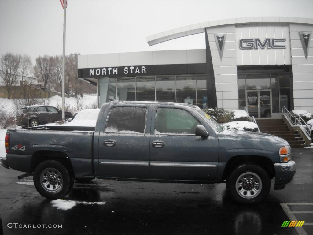 2006 Sierra 1500 SL Crew Cab 4x4 - Stealth Gray Metallic / Dark Pewter photo #1