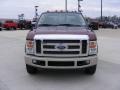 2008 Dark Toreador Red Ford F350 Super Duty King Ranch Crew Cab 4x4 Dually  photo #8