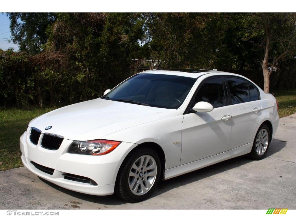2006 3 Series 325i Sedan - Alpine White / Beige photo #2