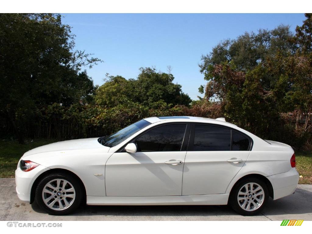 2006 3 Series 325i Sedan - Alpine White / Beige photo #4