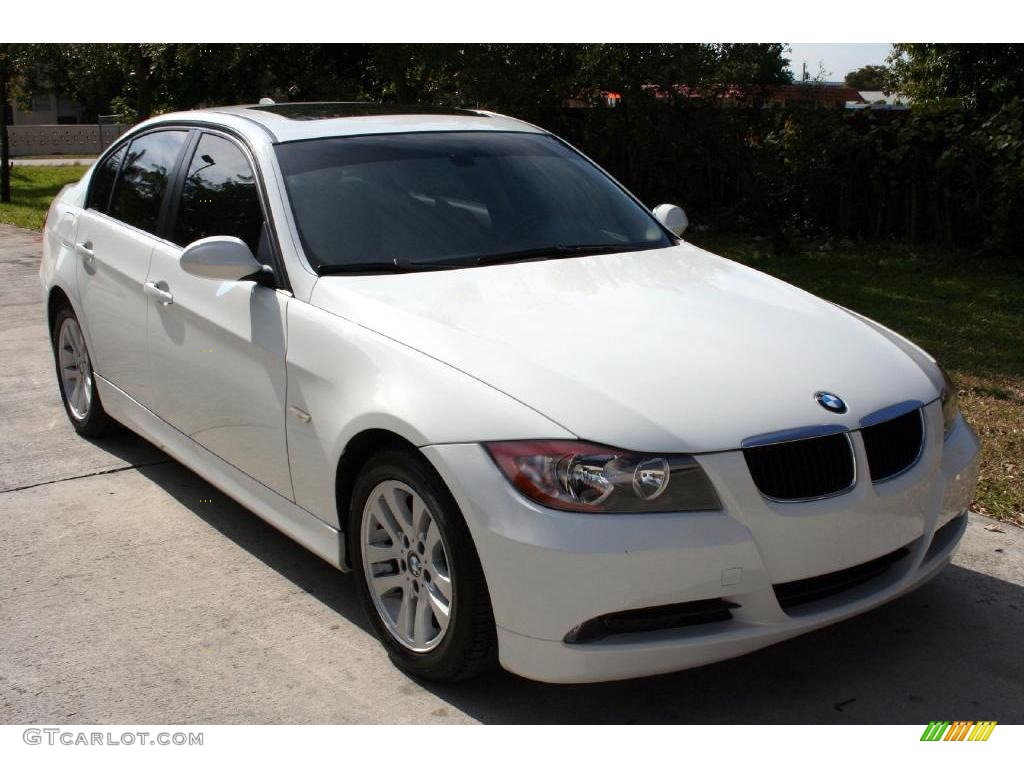 2006 3 Series 325i Sedan - Alpine White / Beige photo #17