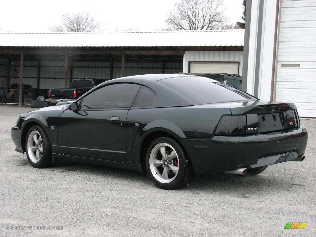 2001 Mustang Bullitt Coupe - Dark Highland Green / Dark Charcoal photo #12