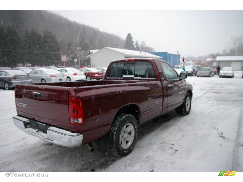 2002 Ram 1500 SLT Regular Cab - Dark Garnet Red Pearlcoat / Dark Slate Gray photo #9