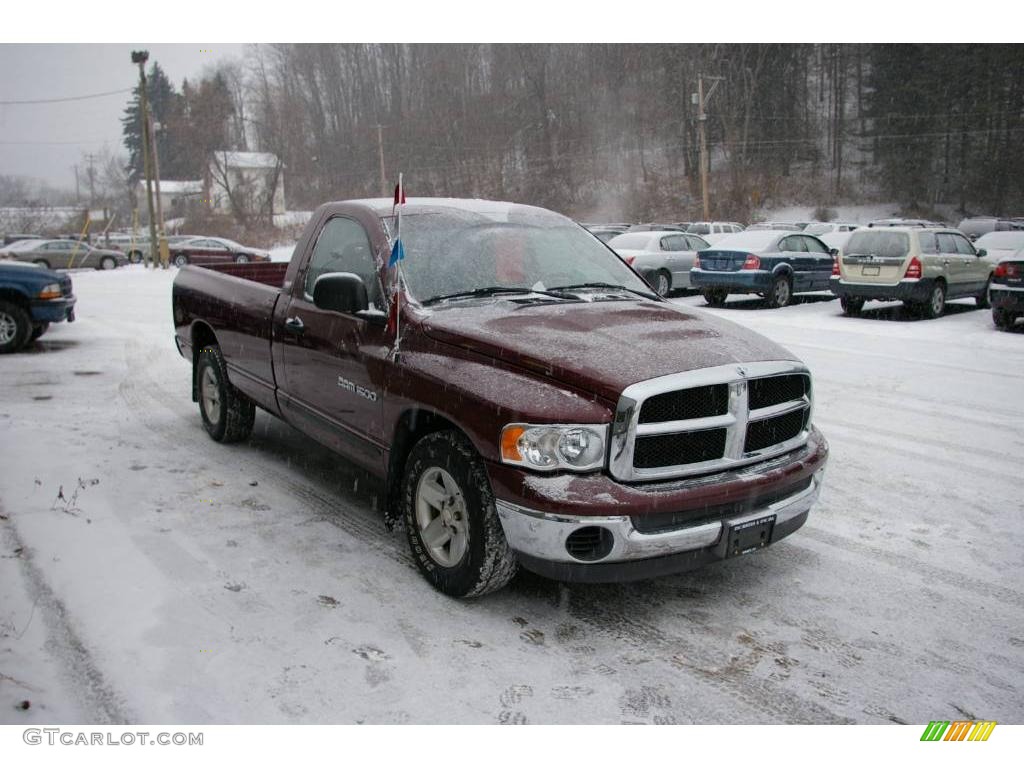 2002 Ram 1500 SLT Regular Cab - Dark Garnet Red Pearlcoat / Dark Slate Gray photo #12