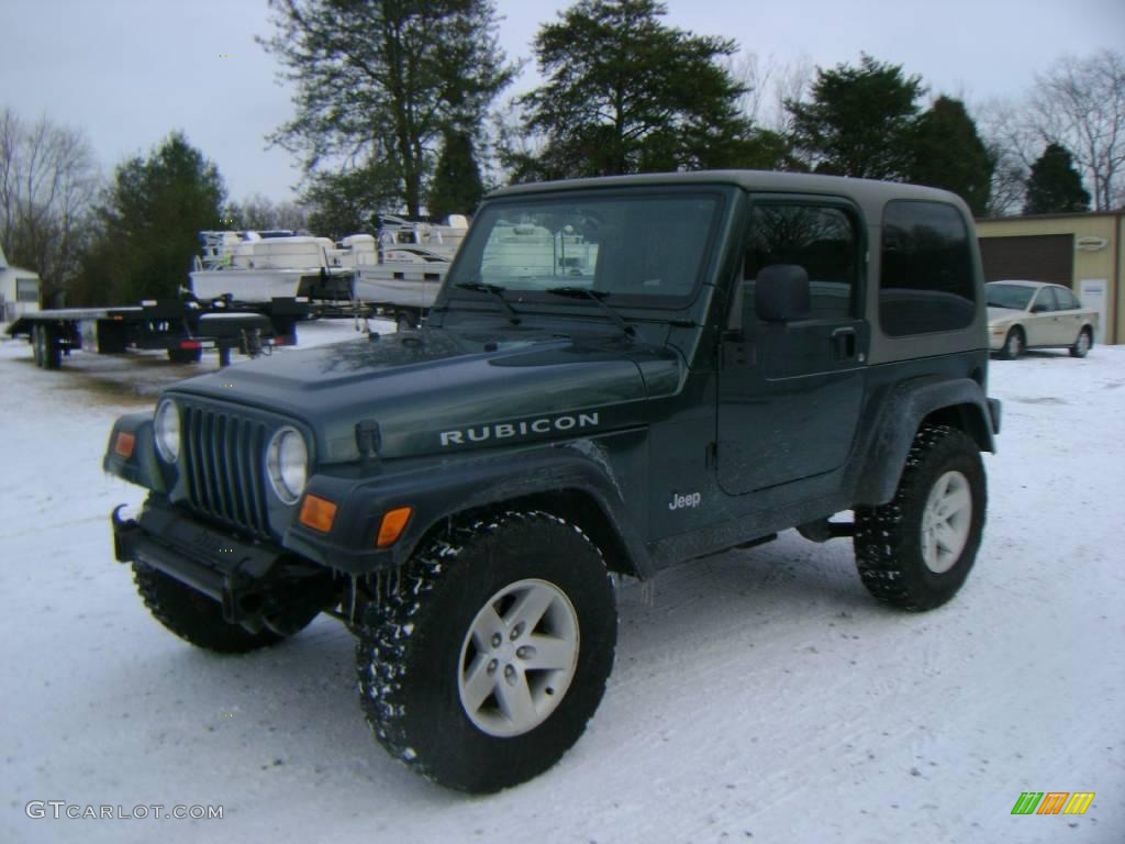 2003 Wrangler Rubicon 4x4 - Shale Green Metallic / Khaki photo #1