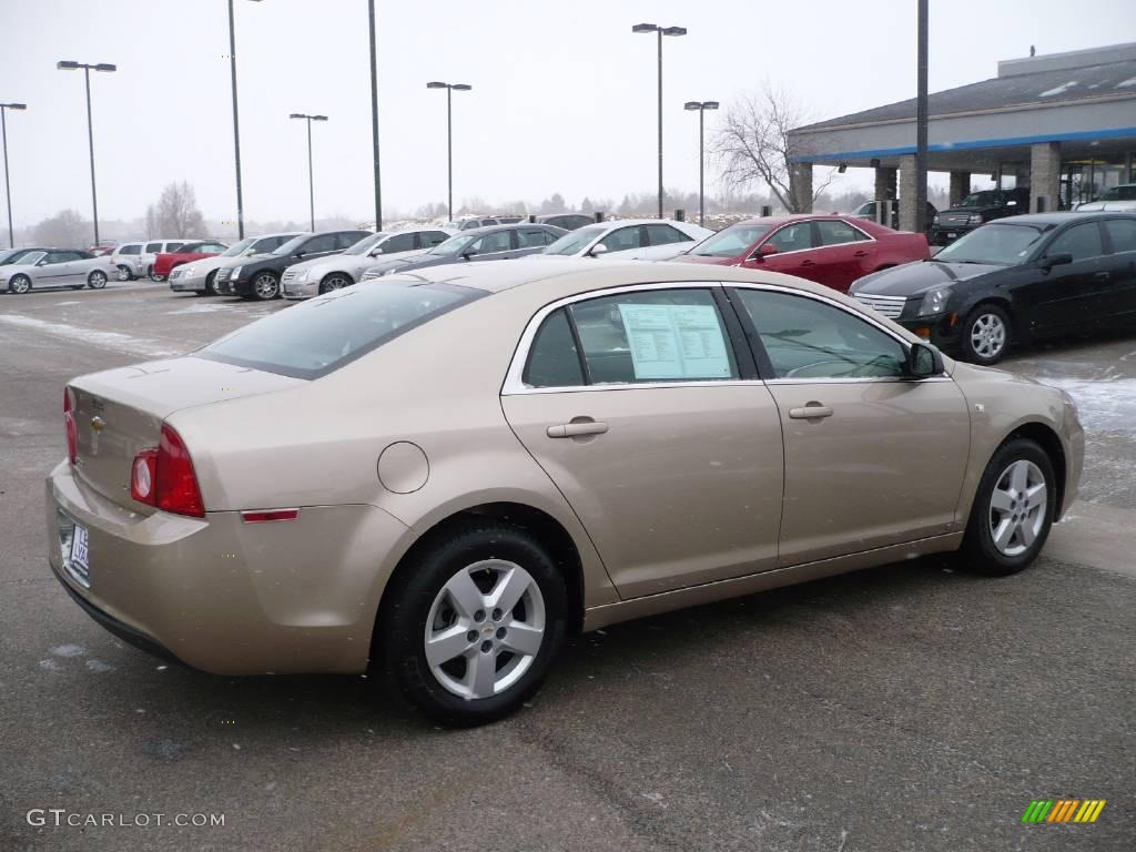 2008 Malibu LS Sedan - Sandstone Metallic / Cocoa/Cashmere Beige photo #6