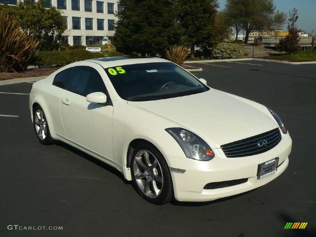 2005 G 35 Coupe - Ivory Pearl / Wheat photo #1