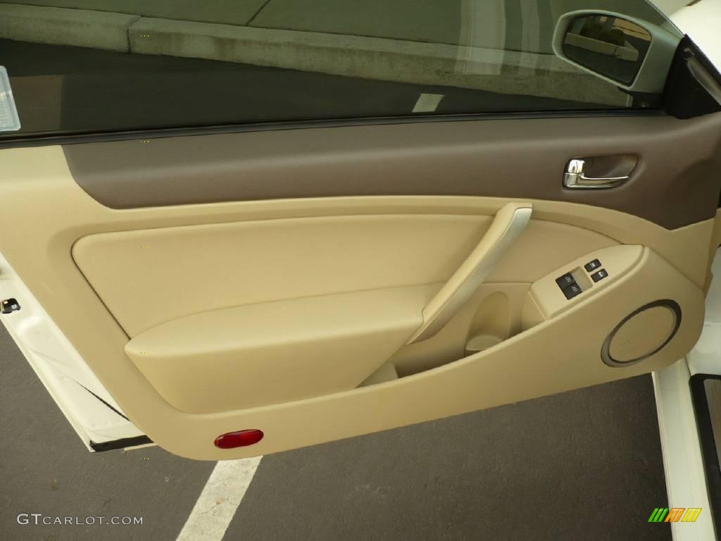 2005 G 35 Coupe - Ivory Pearl / Wheat photo #14