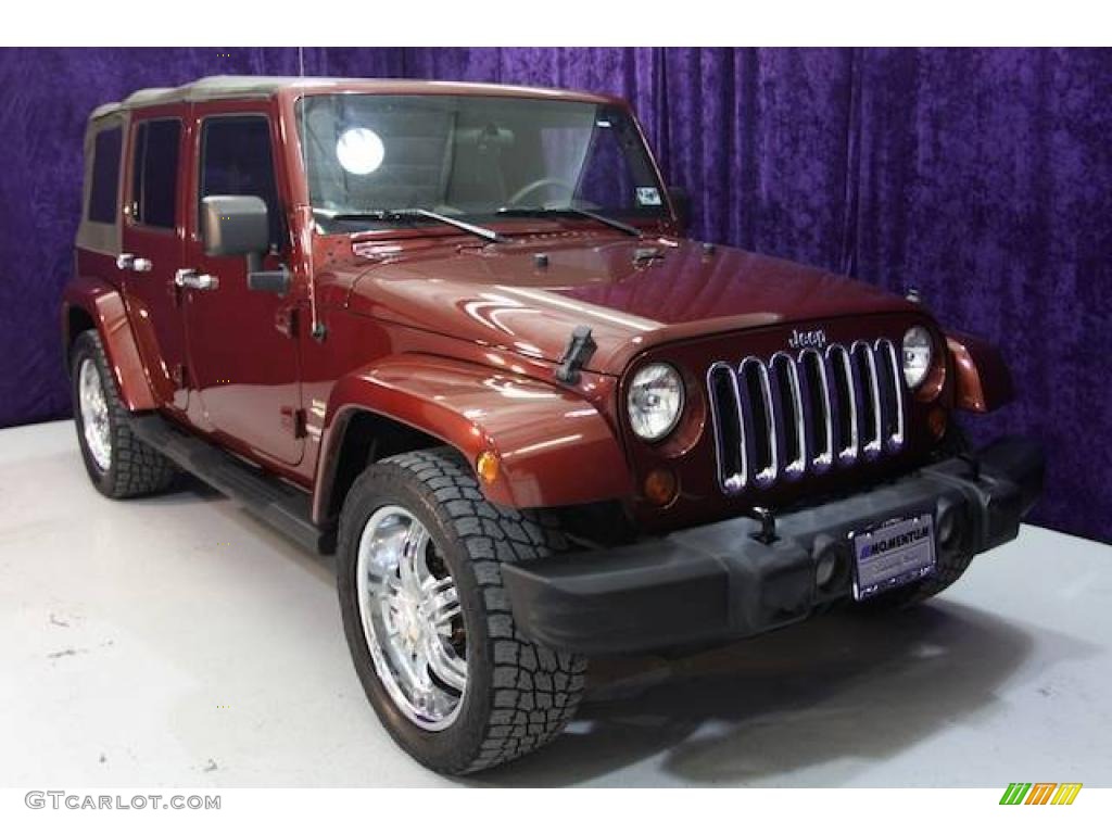 2007 Wrangler Unlimited Sahara - Red Rock Crystal Pearl / Dark Slate Gray/Medium Slate Gray photo #1