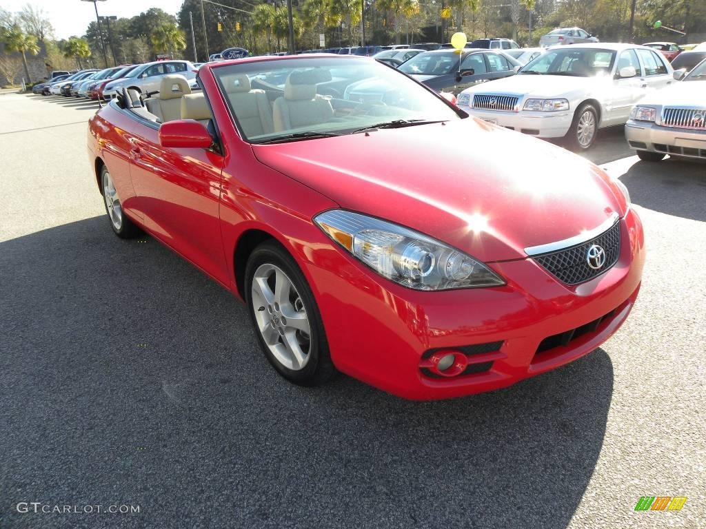 2007 Solara SLE V6 Convertible - Absolutely Red / Ivory photo #1