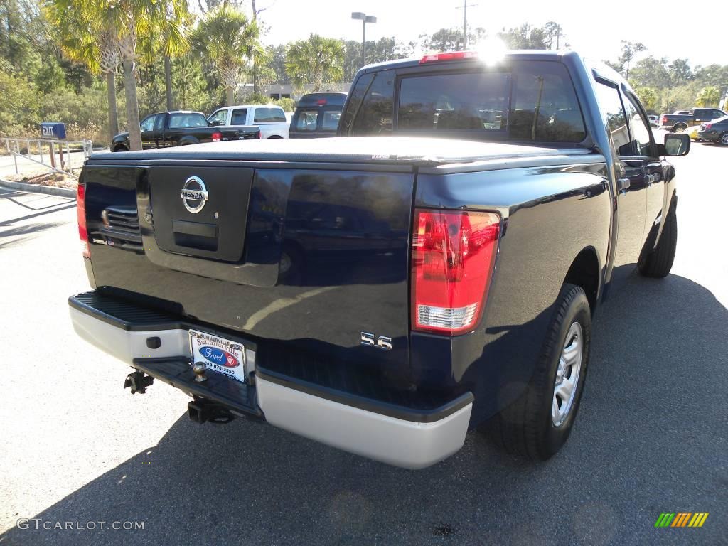 2007 Titan Crew Cab - Majestic Blue / Graphite Black/Titanium photo #13