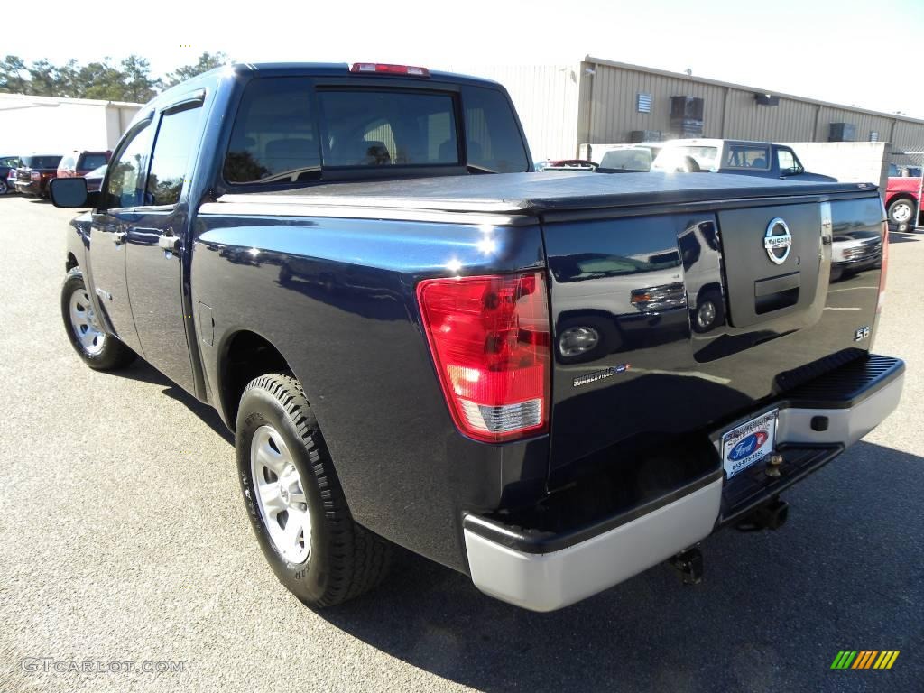 2007 Titan Crew Cab - Majestic Blue / Graphite Black/Titanium photo #16