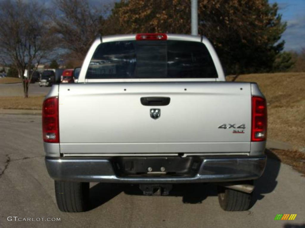 2006 Ram 1500 SLT Quad Cab 4x4 - Bright Silver Metallic / Medium Slate Gray photo #6