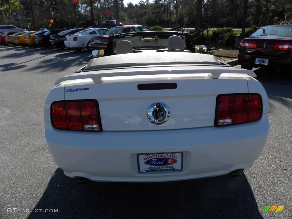 2007 Mustang GT Premium Convertible - Performance White / Medium Parchment photo #12