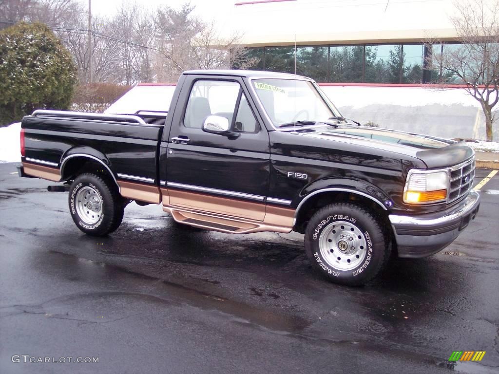 1995 F150 Eddie Bauer Regular Cab - Black / Beige photo #2