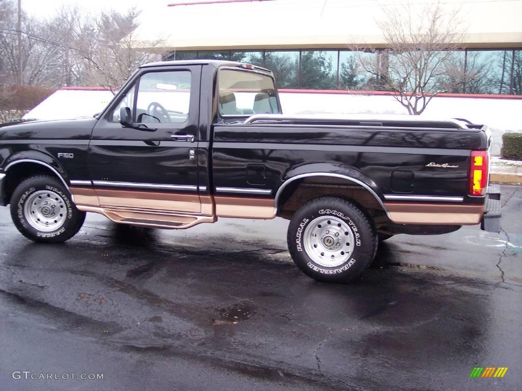 1995 F150 Eddie Bauer Regular Cab - Black / Beige photo #10