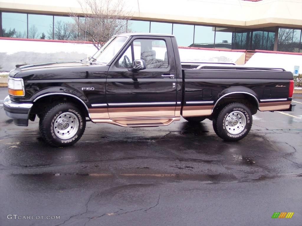 1995 F150 Eddie Bauer Regular Cab - Black / Beige photo #12