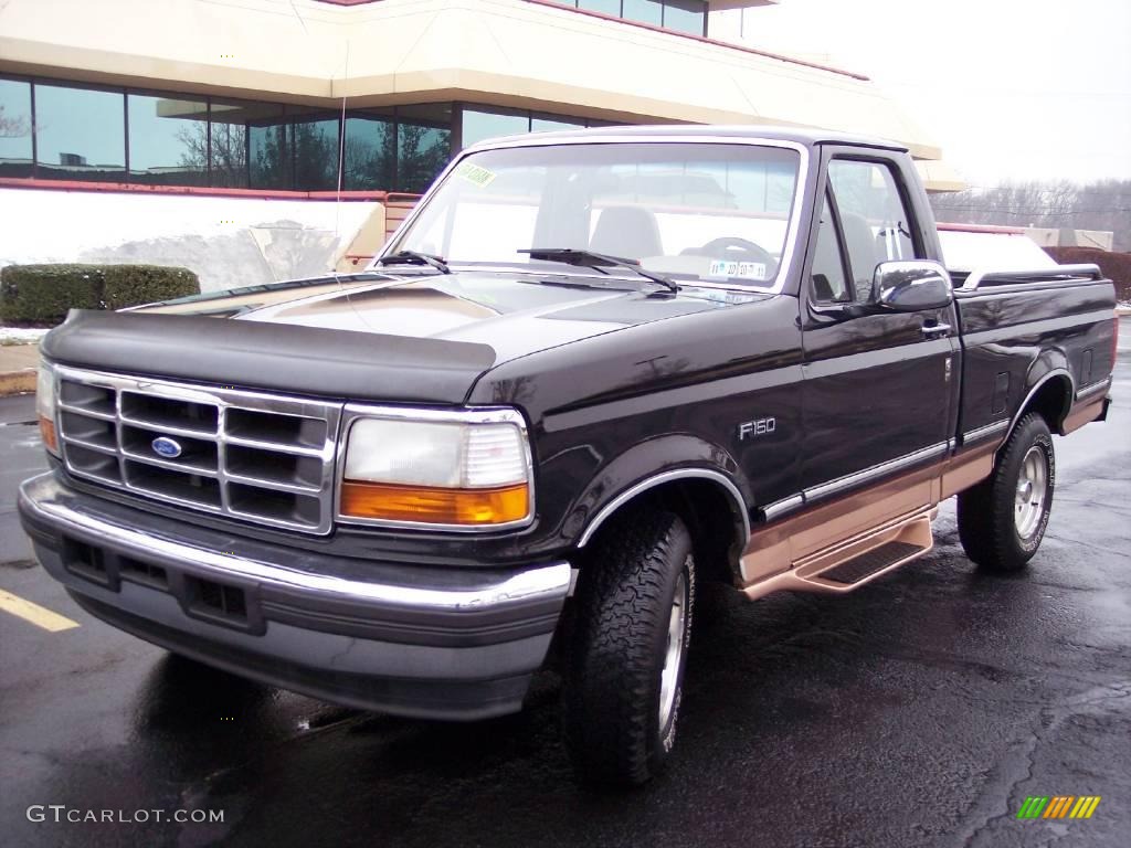 1995 F150 Eddie Bauer Regular Cab - Black / Beige photo #13