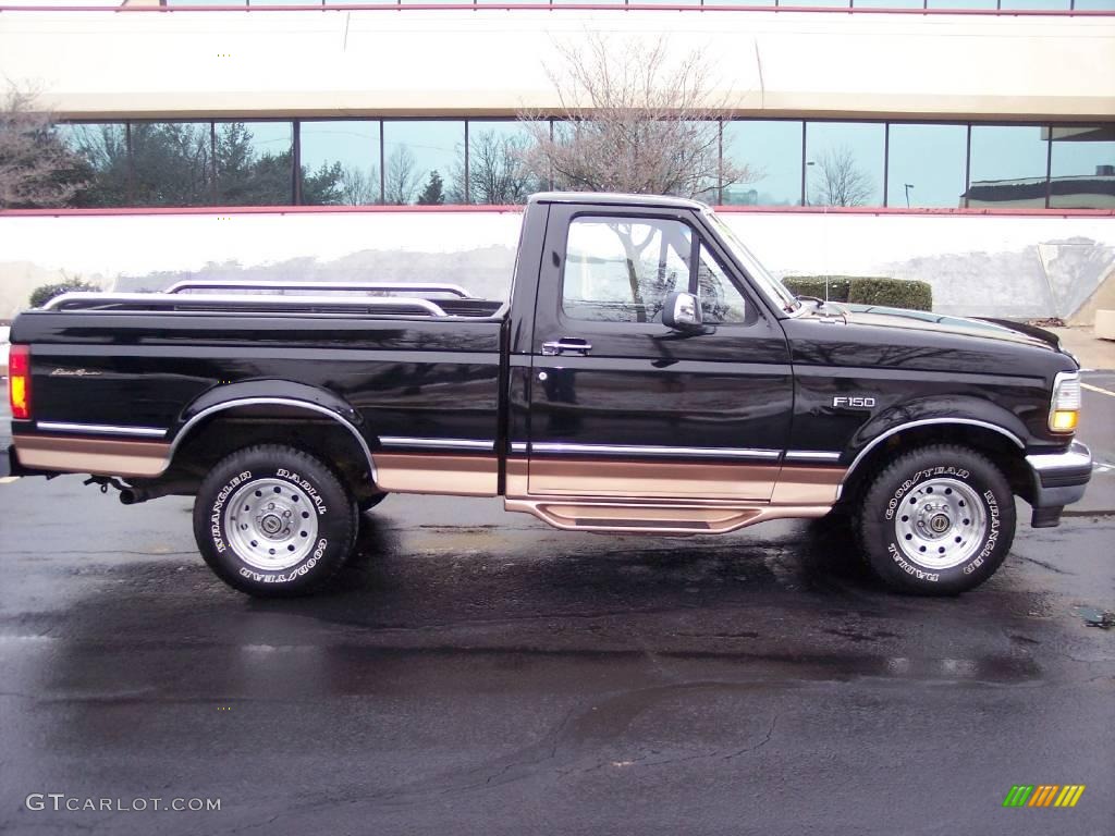 1995 F150 Eddie Bauer Regular Cab - Black / Beige photo #55