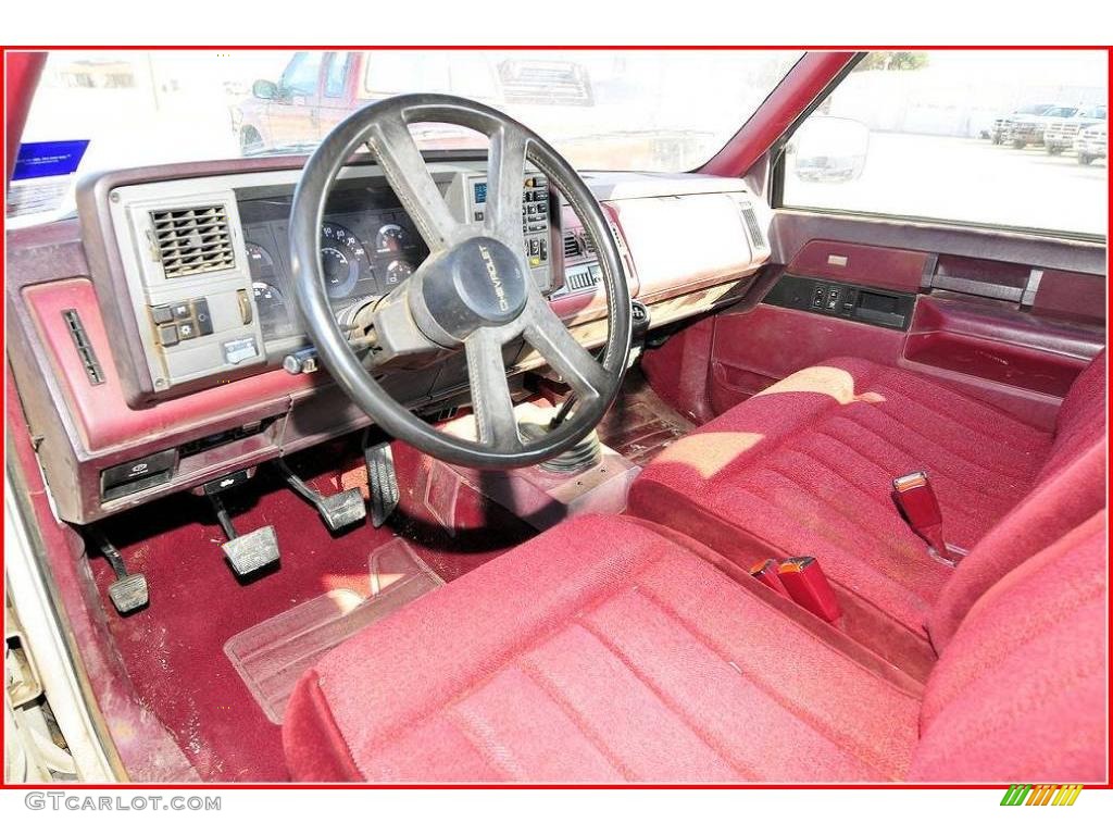 1989 C/K 3500 C3500 Silverado Extended Cab - White / Red photo #17