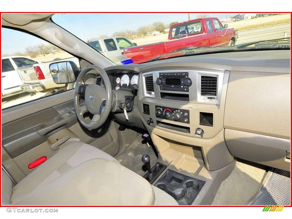 2007 Ram 3500 Laramie Quad Cab 4x4 Dually - Bright White / Khaki photo #21