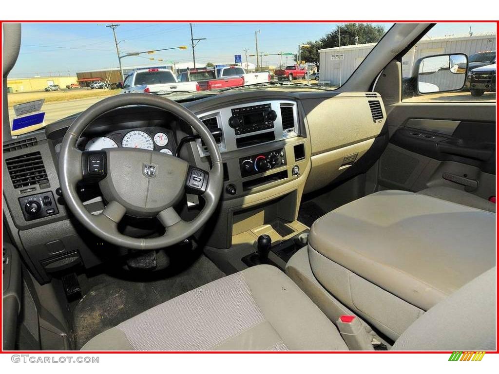 2007 Ram 3500 Laramie Quad Cab 4x4 Dually - Bright White / Khaki photo #26