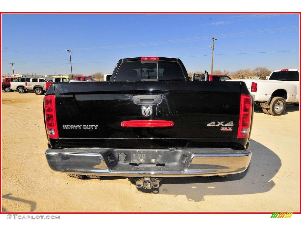 2005 Ram 3500 SLT Quad Cab 4x4 Dually - Black / Taupe photo #4