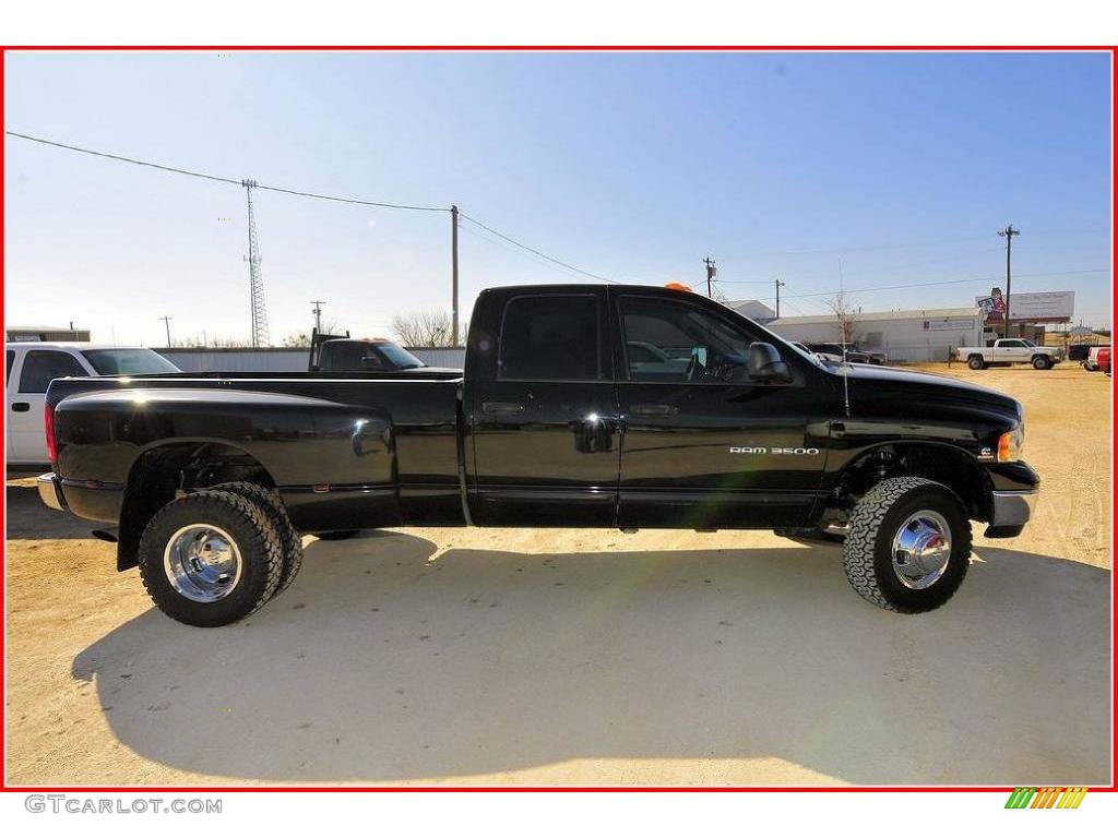 2005 Ram 3500 SLT Quad Cab 4x4 Dually - Black / Taupe photo #8