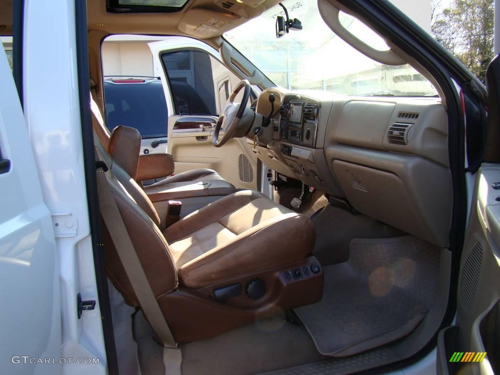 2007 F350 Super Duty King Ranch Crew Cab 4x4 - Oxford White / Castano Brown Leather photo #17