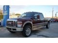 2008 Dark Toreador Red Ford F350 Super Duty King Ranch Crew Cab 4x4  photo #4