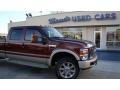 2008 Dark Toreador Red Ford F350 Super Duty King Ranch Crew Cab 4x4  photo #33