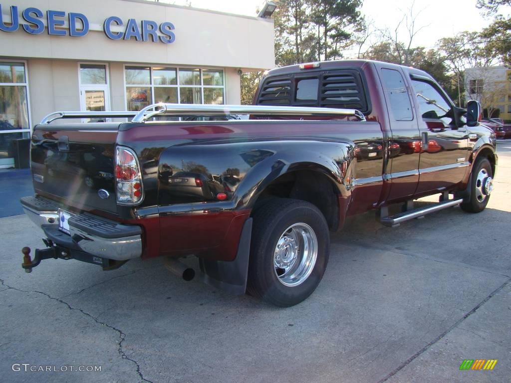 2005 F350 Super Duty Lariat SuperCab Dually - Dark Toreador Red Metallic / Medium Flint photo #8