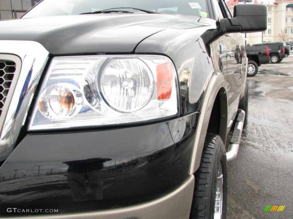 2004 F150 Lariat SuperCrew 4x4 - Black / Tan photo #3