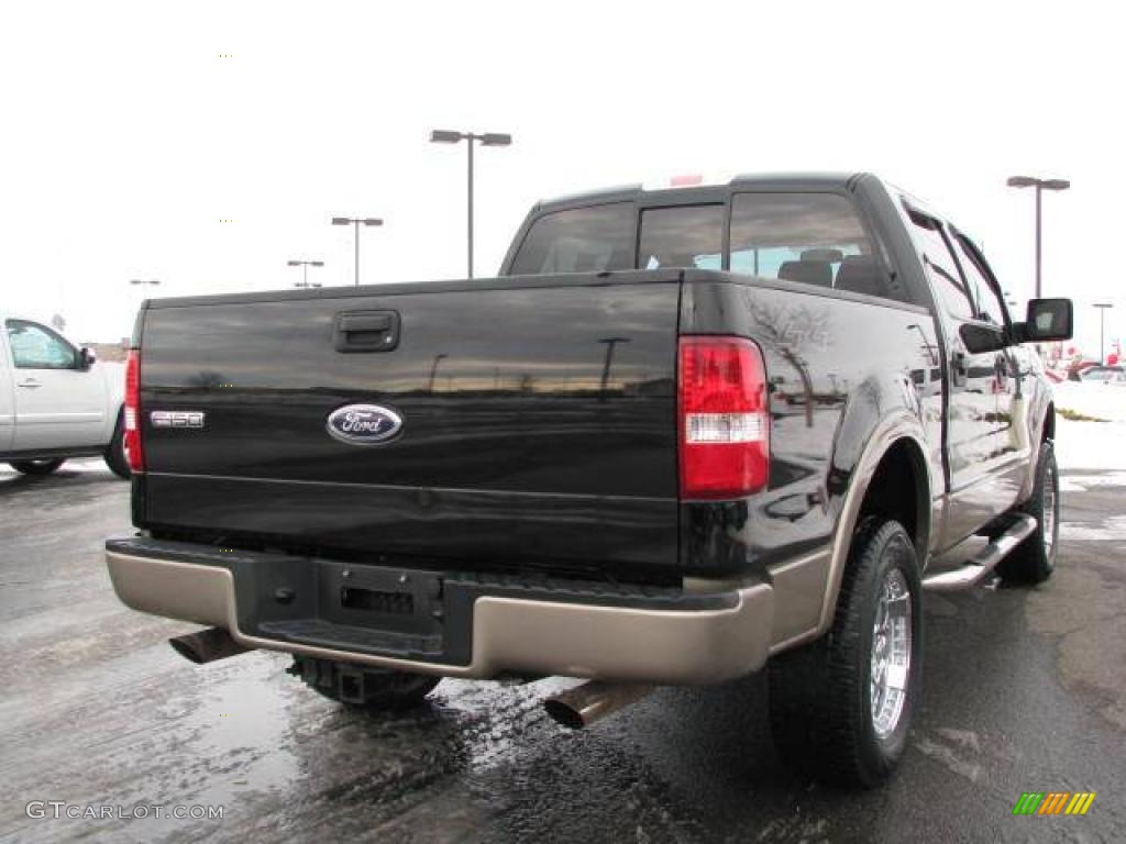 2004 F150 Lariat SuperCrew 4x4 - Black / Tan photo #6