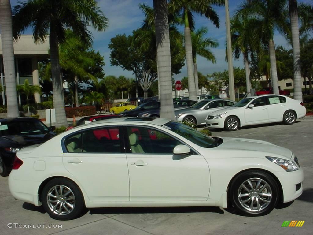 2008 G 35 Sedan - Ivory Pearl White / Wheat photo #2