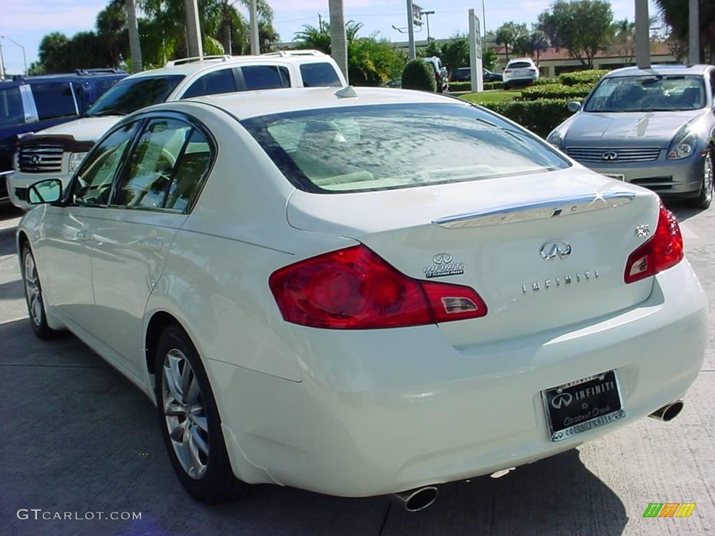 2008 G 35 Sedan - Ivory Pearl White / Wheat photo #5