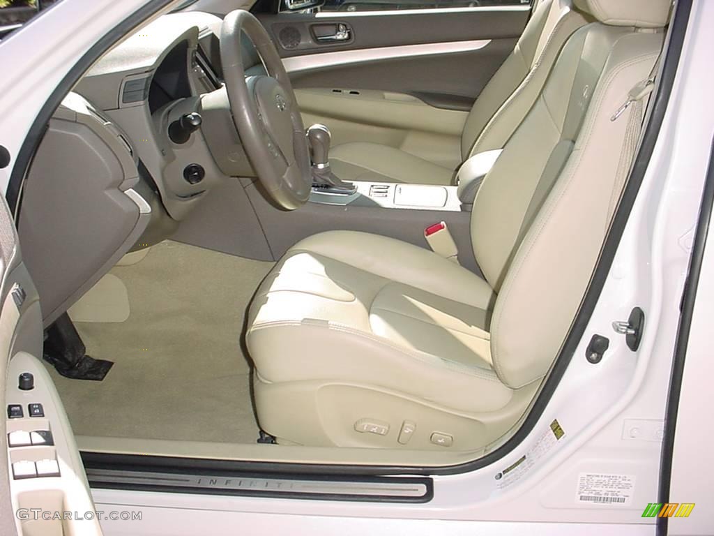 2008 G 35 Sedan - Ivory Pearl White / Wheat photo #16