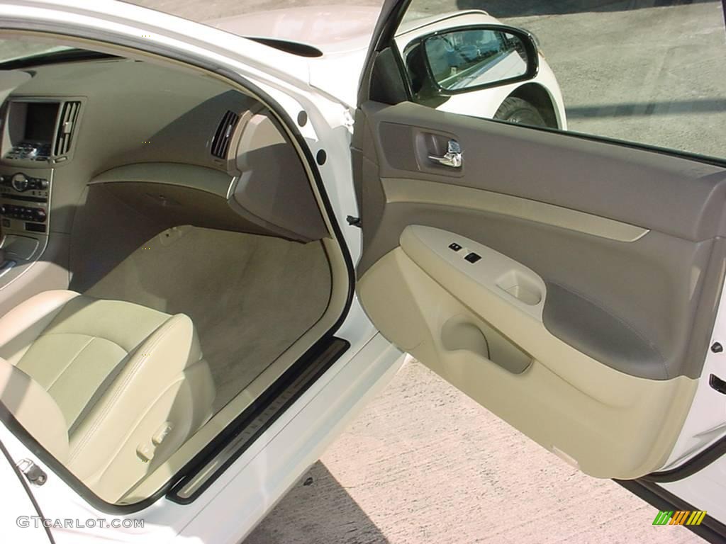 2008 G 35 Sedan - Ivory Pearl White / Wheat photo #17