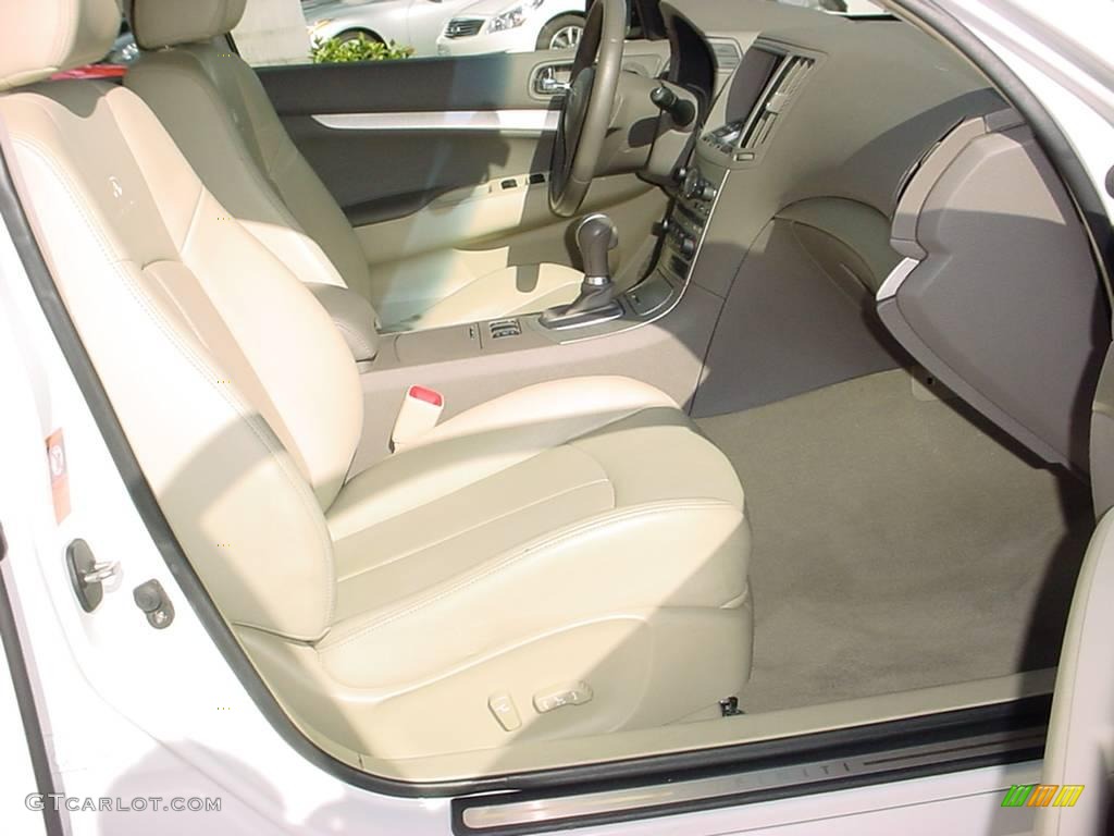 2008 G 35 Sedan - Ivory Pearl White / Wheat photo #18