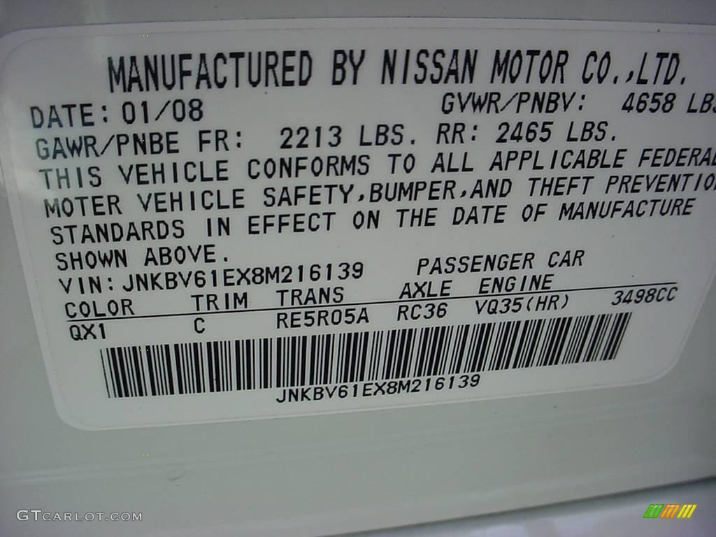 2008 G 35 Sedan - Ivory Pearl White / Wheat photo #29