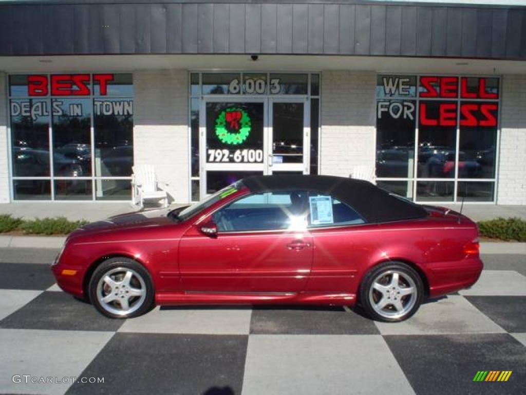 2002 CLK 430 Cabriolet - Firemist Red Metallic / Ash photo #1