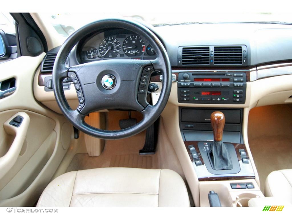 2001 3 Series 325i Sedan - Jet Black / Beige photo #12