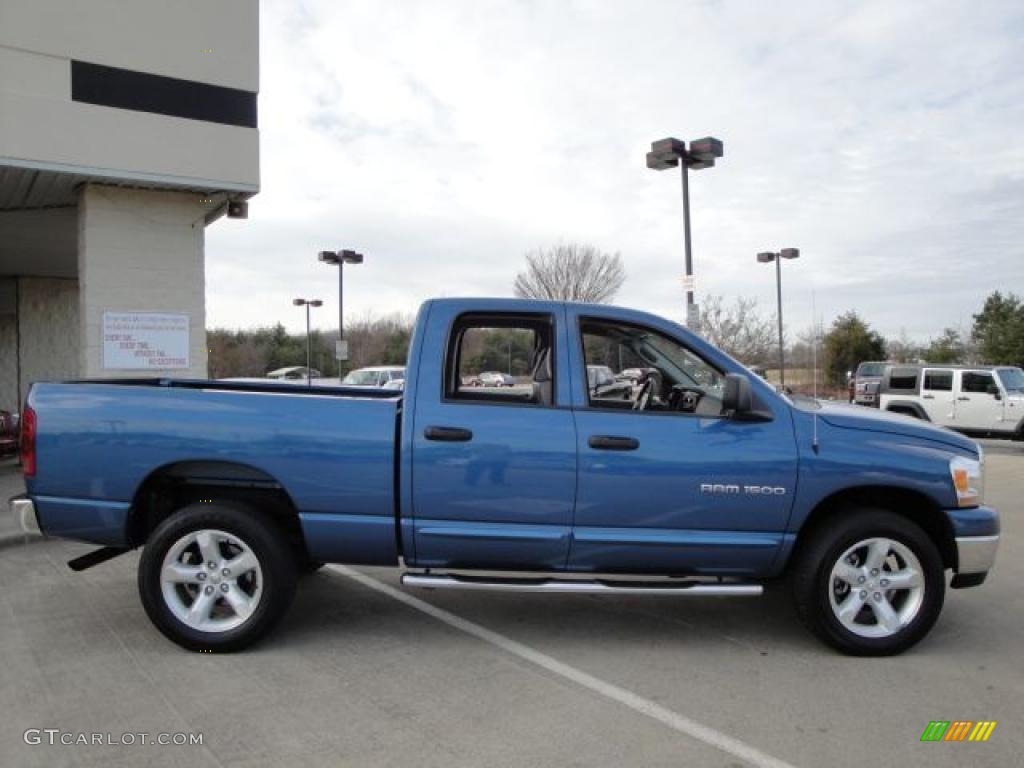 2006 Ram 1500 SLT Quad Cab 4x4 - Atlantic Blue Pearl / Medium Slate Gray photo #2