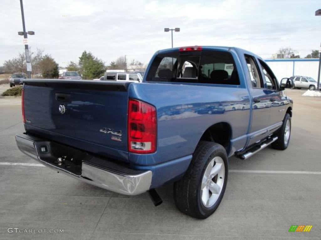 2006 Ram 1500 SLT Quad Cab 4x4 - Atlantic Blue Pearl / Medium Slate Gray photo #3